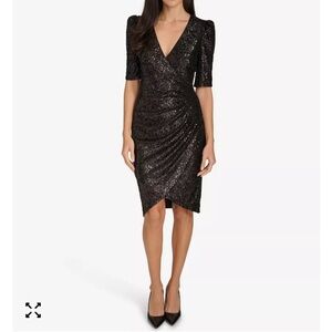 Elegant Black Sequin Dress